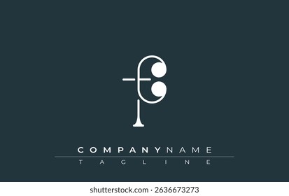 ET Typography Logo Design. Stylish monogram design depiction featuring the letters E and T combined in an artistic signature style, delivering a unique and creative visual representation.