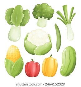 et of Vegetables Cartoon Clipart