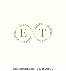 ET wedding infinity in elegant monogram with high quality professional design that will print well