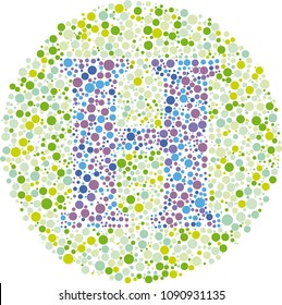 Eta Eye Test

Part of my Greek collection of eye test designs. The Letter Eta cunningly hid inside an Ishihara inspired design.