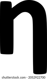 Eta Greek lowercase symbol icon with flat style. Isolated vector Eta Greek lowercase symbol icon image, simple style.