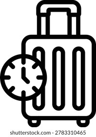 Eta Line Icon and Vector