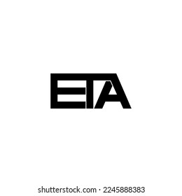 eta typography letter monogram logo design