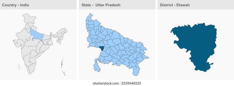 Etawah map( Uttar Pradesh State, Republic of India), Etawah District, Uttar Pradesh State, Republic of India, Government of  Uttar Pradesh, Indian territory, Eastern India, politics, village, tourism