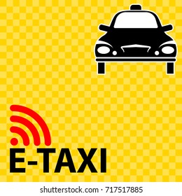 Icono Wi-Fi E-Taxi Icono Icono Ilustración vectorial