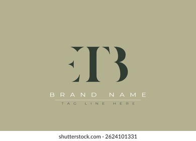 ETB abstract letter logo design. This logo is designed by three abstract letters.