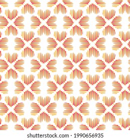 Etched hearts seamless vector background pattern design