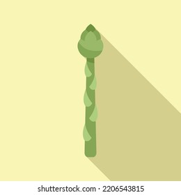 Etching asparagus icon flat vector. Organic salad. Cooking spring
