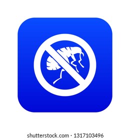 Etching insect icon digital blue for any design isolated on white vector illustration