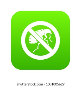 Etching insect icon digital green for any design isolated on white vector illustration