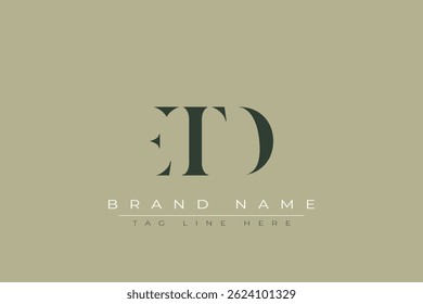 ETD abstract letter logo design. This logo is designed by three abstract letters.