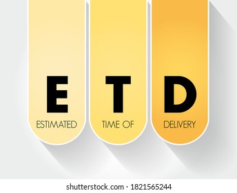 ETD - Estimated Time of Departure acronym, concept background