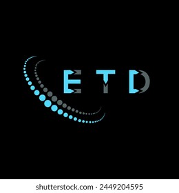 ETD-Buchstabe Logo abstraktes Design. Einzigartiges Design von ETD. ETD.
