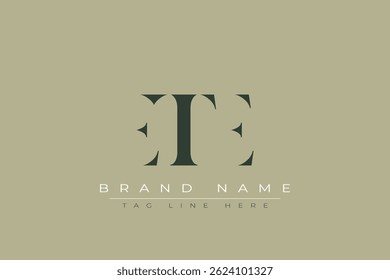 ETE abstract letter logo design. This logo is designed by three abstract letters.