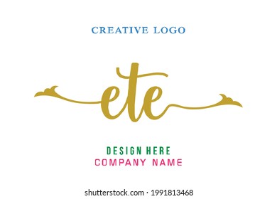ETE lettering logo is simple, easy to understand and authoritative