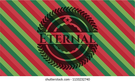 Eternal christmas colors style badge.
