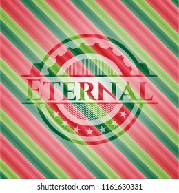 Eternal christmas emblem.