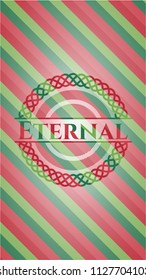 Eternal christmas style badge..