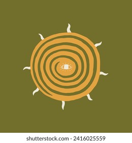 Eternal Cycle Tattoo Art Tattoo. Hand Drawn Vector Illustration