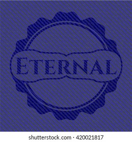 Eternal emblem with denim texture