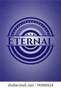 Eternal emblem with denim texture