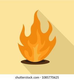 Eternal fire icon. Flat illustration of eternal fire vector icon for web design