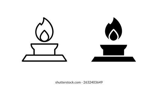 Eternal flame icon collection. Great for memorial or tribute designs.