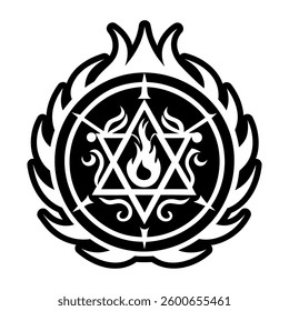 Eternal flame icon in filled style
