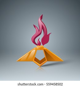 Eternal Flame Icon. May 9 - Victory Day