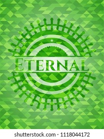 Eternal green mosaic emblem