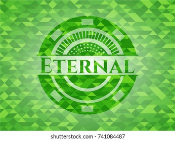 Eternal green mosaic emblem