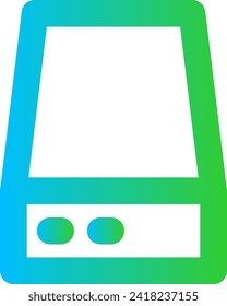 Eternal hard drive devices icon with blue and green gradient outline style. tire, hard, driving, bolt, image, flat, damage. Vector Illustration