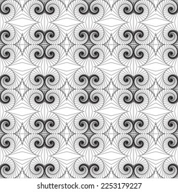Eternal illusion tracery backdrop - vector design of seamless lattice geometric pattern graphic template 
