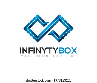 eternal infinity unlimted box square sign logo	