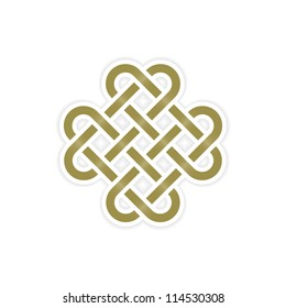 eternal knot concept in editable vector format