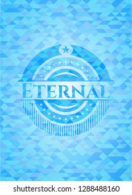 Eternal light blue mosaic emblem