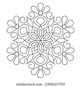 Eternal loop simple mandala design vector file