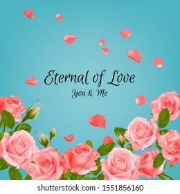 Eternal of Love with love concept, vector illustration and design.