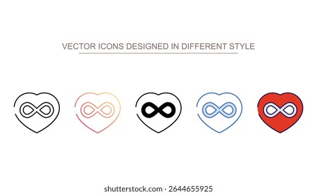 Eternal Love ícone design com fundo branco ilustração stock