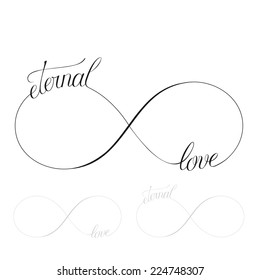 Eternal love icon valentines day vector symbol