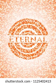 Eternal orange mosaic emblem