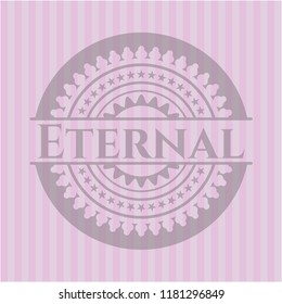 Eternal pink emblem. Retro