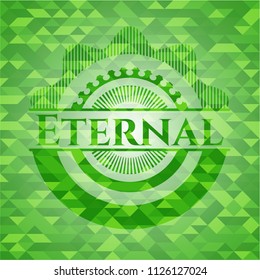 Eternal realistic green mosaic emblem