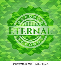 Eternal realistic green mosaic emblem