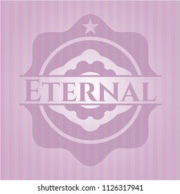 Eternal retro style pink emblem