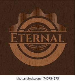 Eternal retro wooden emblem