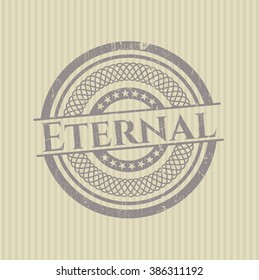 Eternal rubber stamp with grunge texture