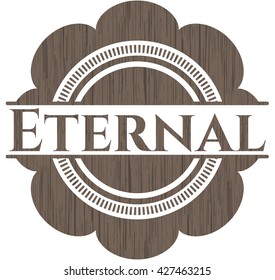 Eternal wood emblem. Retro