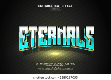 Eternals 3D editable text effect template