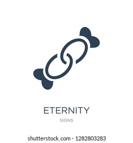 eternity icon vector on white background, eternity trendy filled icons from Signs collection, eternity vector illustration